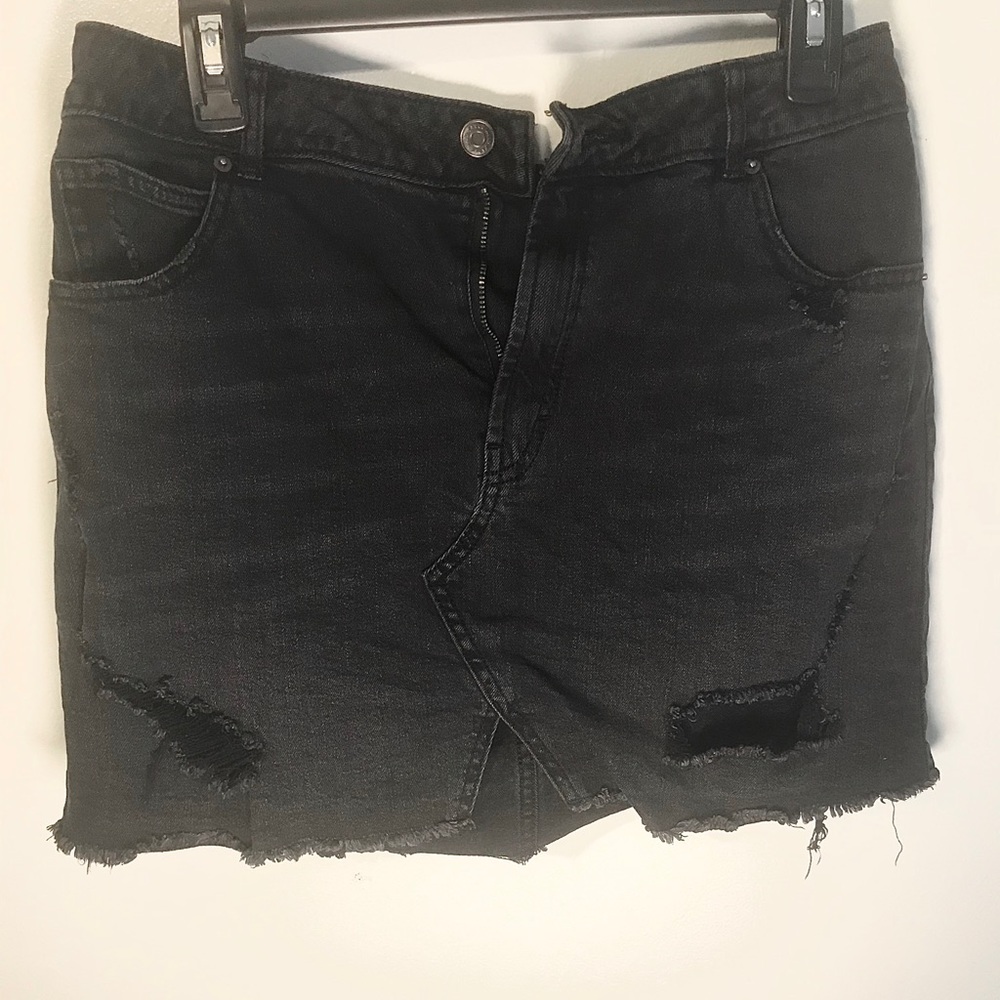 Wild Fable Black Jean Skirt